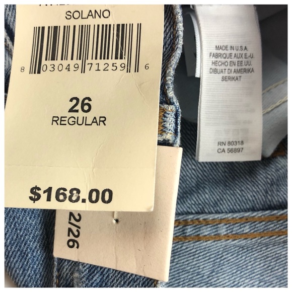 NWT Lucky Brand Selvedge Redline Cone Denim Vintage Straight Shorts Size 2/26 - Picture 5 of 7